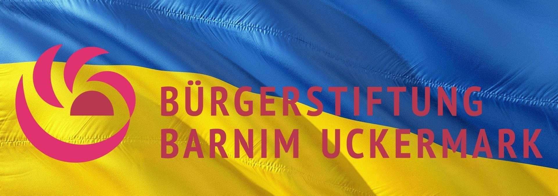 Ukrainische Fahne mit Kogo BBU